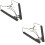 2Pcs Black Adjustable Saxophone Shoulder Strap Durable Padded Sax Belt 8