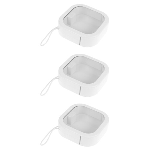 3Pcs Durable Case Braces Holder Portable White Storage 1