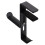 2Pcs Metal Headphone Rack Adjustable Under Desk Holder Black 10
