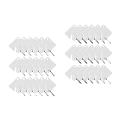 120Pcs Blank White Acrylic Keychain Tags with Sturdy Rings 2