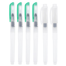 18Pcs Water Injection Pens Green Calligraphy Brush with Tips