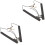 2Pcs Black Adjustable Saxophone Shoulder Strap Durable Padded Sax Belt 5