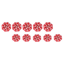 Set Of 3 Gate Valve Handle Manicure Led Table Foldable Decor Red