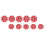 Set Of 3 Gate Valve Handle Manicure Led Table Foldable Decor Red 1