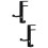2Pcs Metal Headphone Rack Adjustable Under Desk Holder Black 8