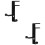 2Pcs Metal Headphone Rack Adjustable Under Desk Holder Black 7