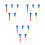 15Pcs Assorted Color Golfing Tee Set Durable Outdoor Golfing Accessory 10