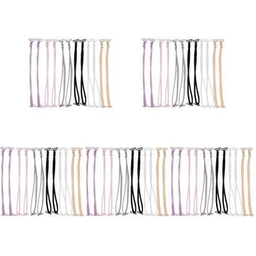 30Pairs Elastic Adjustable Bra Strap Holders Replacement for Bras 2