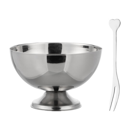 3Pcs Stainless Steel Salad Cups Silver Kitchen Storage Bowls