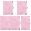 5Pcs Pink PU Budget Binder A6 Notebook Cover for School Use 3