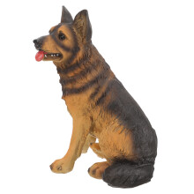 2Pcs Resin Dog Model Light Brown Realistic Simulation Animal Figurines