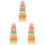 3Sets Rainbow Stackable Ring Toys Silicone for Babies Educational Play 2