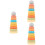 3Sets Rainbow Stackable Ring Toys Silicone for Babies Educational Play 5