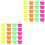 200Pcs Practical Paper Commodity Price Signs Assorted Colors 4