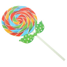 5Pcs Realistic Felt Lollipop Decoration Large Multi-Color Photo Prop