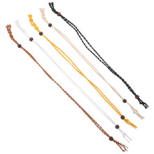 25Pcs Assorted Color Wooden Bead Necklace Cord Stone Holder for Decor