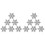 16Pcs Christmas Felt Snowflake Coasters Placemats Insulation 4