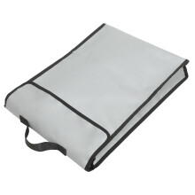 2Pcs Fireproof Waterproof Document Bag Grey Protection for Files