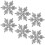 16Pcs Christmas Felt Snowflake Coasters Placemats Insulation 1