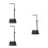 3Pcs Black Iron Figure Posing Base Adjustable Doll Display Stand 5