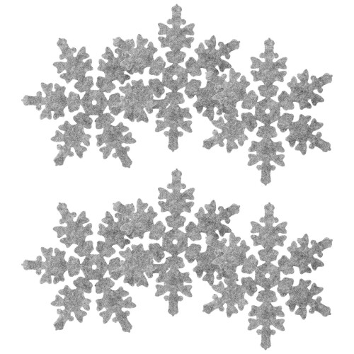 16Pcs Christmas Felt Snowflake Coasters Placemats Insulation 1