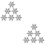 16Pcs Christmas Felt Snowflake Coasters Placemats Insulation 8