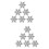 16Pcs Christmas Felt Snowflake Coasters Placemats Insulation 9