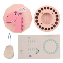 5Pièces Dent De Lait Bois Rose Souvenir Enfants
