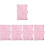 5Pcs Pink PU Budget Binder A6 Notebook Cover for School Use 5