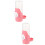2Pcs Convenient Hanging Pink Plastic Automatic Water Feeder for Pets 8
