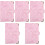 5Pcs Pink PU Budget Binder A6 Notebook Cover for School Use 4