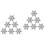 16Pcs Christmas Felt Snowflake Coasters Placemats Insulation 6