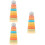 3Sets Rainbow Stackable Ring Toys Silicone for Babies Educational Play 6