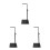 3Pcs Black Iron Figure Posing Base Adjustable Doll Display Stand 4