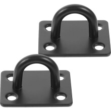 10Pcs Black Stainless Steel Pad Eye Hooks for Ceiling and Wall