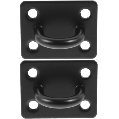 10Pcs Black Stainless Steel Pad Eye Hooks for Ceiling and Wall 1