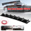 Universal Car Rear Splitter  Bumper Diffuser 7 Fin Rear Bumper Lip Spoiler for    Gloss Black A 3
