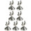 2Sets Elegant Silver Table Holders Metal Note Clips for Cards 2