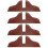 4Pcs Light Brown Wooden Screen Divider Base for Office and Home Use 9