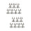 2Sets Elegant Silver Table Holders Metal Note Clips for Cards 8