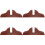 4Pcs Light Brown Wooden Screen Divider Base for Office and Home Use 6