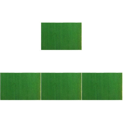 4Pcs Sturdy Green Artificial Turf Plastic Lawn Mat for Sand Table 2