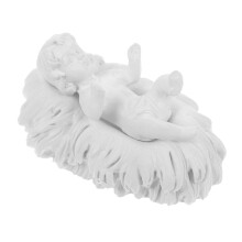 3Pcs Miniature White Resin Baby Jesus Statues Religious Decor