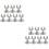 2Sets Elegant Silver Table Holders Metal Note Clips for Cards 7
