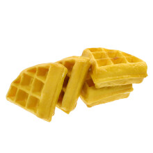8Pcs Realistic Yellow Waffle Model PU Foam Fake Food for Party Decor