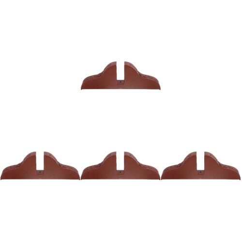 4Pcs Light Brown Wooden Screen Divider Base for Office and Home Use 2