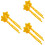 6Pcs Yellow Creative Star Clips Making Tools for Kids 6