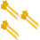 6Pcs Yellow Creative Star Clips Making Tools for Kids 7