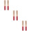 6Pcs Soft Silicone Lip Gloss and Lipstick Applicator Brushes Pink 11