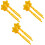 6Pcs Yellow Creative Star Clips Making Tools for Kids 3